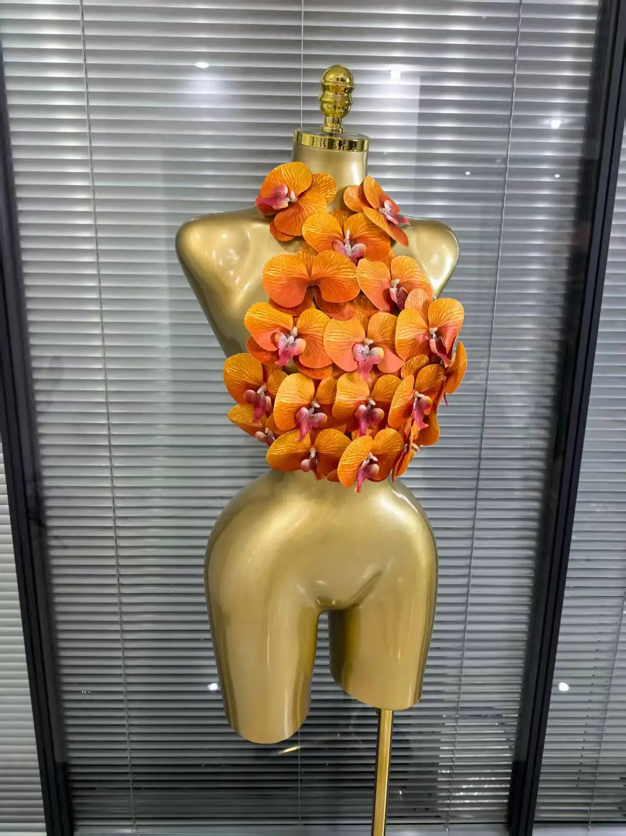 Rosered Orange Women Sexy Florals Backless Halter Bodycon Tops Nightclub Party Celebrate Carnivals Music Festival Tops