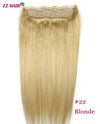 ZZHAIR 100% Brazilian Human Remy Hair Extensions 16"-26" 1Pcs Set 100g-200g One Piece 5 Clips In Natural Straight