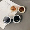 Pearl Round Sunglasses Women Small Frame Oval Vintage Sunglasses Luxury Brand Designer Elegant Retro Steampunk Sunglasses Men