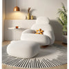 Fluffy White Wohnzimmerstuhl Modern Niedlich Boden Ergonomischer Wohnzimmerstuhl Lounge Relaxsessel Möbel Salon Home Möbel
