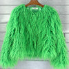 2023 Women Faux Fur Coat Autumn Winter High Quality Fluffy Short Coat Faux Fur Jacket