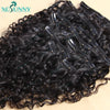 Seamless PU Clip In Hair Extensions Human Hair Water Wave Burmese Weft Clip Ins Extensions Curly 100g/120g/200g/240g
