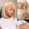 613 Straight 13x4 Lace Front Human Hair Bob Wig Pre Plucked Baby Hair 613 Blonde Short Bob Wig Remy Human Hair For Women