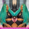 13x4 13x6 Green Blue Lace Front Wigs Human Hair Deep Wave Lace Closure Frontal Wig Deep Curly Mint Green Colored Human Hair Wigs