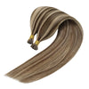 Straight I Tip Hair Extensions 12-26inch Human Hair Remy Fusion Hair Extensions 50pcs/ Set Keratin Capsule Brown Blonde Color
