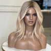 Damenperücken Ombre Aschblond Lace Frontal Perücken Synthetische Futura Top Qualität Lace Perücke Natürliche Wellen Glueless Perücke Damen Halloween