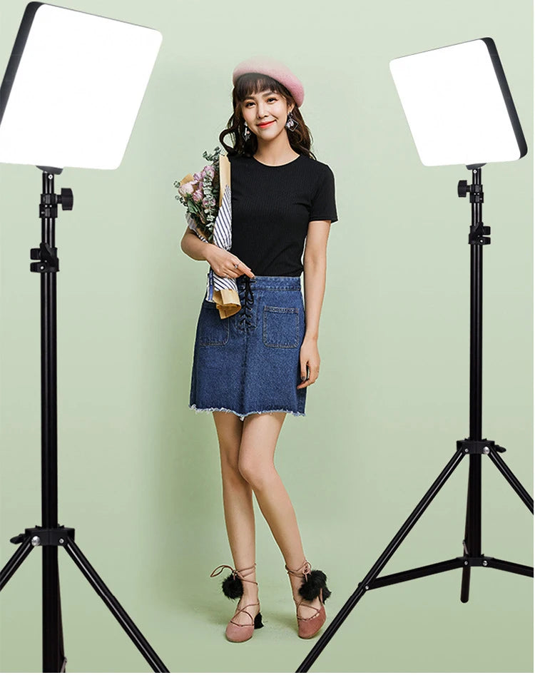 10 inch LED Video Light For Live Streaming Photo Studio Light Panel Photography Dimmable Flat-panel Fill Lamp 3300-5600K