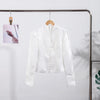 Urban White Women Blazer Coats Elegant Single Breasted V-neck Long Sleeve Female Jacket 2025 Autumn Office Lady Outwears