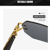 Hexagon Rimless Sunglasses Square Women Retro Men Sun Glasses Brand Designer Eyewear UV400 Shades Oculos Female Gafas