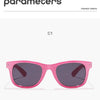 2024 Neue trendige coole bunte glänzende quadratische Sonnenbrille für Kinder Mädchen Trendige modische süße Sonnenbrille Kinderbrille