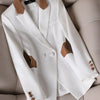 New Spring Autumn Green White Women Slim Blazer Long Sleeve Single Breasted Office Ladies Business Work Wear Formal Jacket Coat