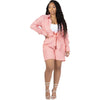 Two Piece Short Sets Women Striped Single Breasted Cardigan Blouses Shorts Elastic Waist Shirt Suit Casual Outwear Summer