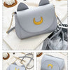 Summer Sailor Moon Ladies Handbag Black Luna Cat Shape Chain Shoulder Bag PU Leather Women Messenger Crossbody Small Bag Purses