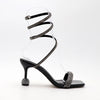 Luxus-Fashion-Sandalen 2024 Sommer Neue Strass Fee offene Zehen Ring-Fuß-Riemen Römersandalen mit hohem Absatz Damenschuhe Bankett