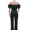 Bonnie Forest Woman Jumpsuits Elegant Rose Detail One Piece Women Clothing Club Overalls Celebrities Outfits Party Sexy Clubwear