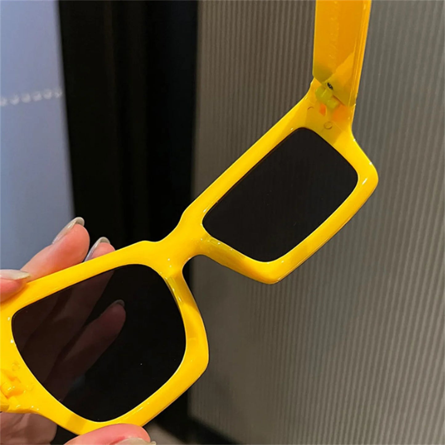 Fashion Irregular Square Sunglasses Funny Party Asymmetrical Sun Glasses Men Brand Designer Personality Black Sunglasses