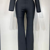 Women Sexy Long Sleeve Beading Bodycon Two Pieces Pants Bandage Set 2025 Celebrity Designer Fashion Women's Luxury Birthday Set