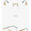 Hexagon Rimless Sunglasses Square Women Retro Men Sun Glasses Brand Designer Eyewear UV400 Shades Oculos Female Gafas