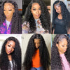 Kinky Curly Wigs 100% Human Hair Wigs Water Deep Wave Brazilian HD Lace Frontal Wig 13x6 HD Lace Front Human Hair Wig For Women