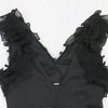New 2025 Summer Women V Neck Sleeveless Elegant Straight Jumpsuits Edible Tree Fungus Sexy Birthday Party Jumpsuit Rompers Black