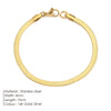 eManco Stainless Steel Adjustable Classic Snake Chain Bracelet Women's Gold Plated Jewelry Wholesale