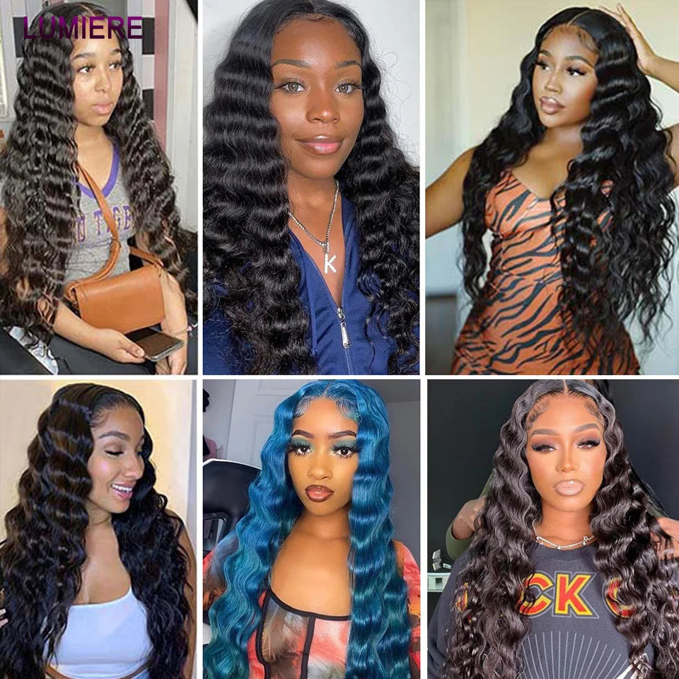 15A Loose Deep Wave Bundle With HD Closure 4X4 5x5 6x6 100% Virgin Brazilian Hair Weave Bundles 3/4 Bundle Deal  8-40" Wholeasle