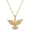 DIEYURO 316L Stainless Steel Phoenix Eagles Pendant Necklace For Women Girl 2023 New Trend Choker Neck Chain Jewelry Gift Party