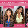 Ombre Highlight 13*4 Lace Front Wig Human Hair 1B/30 Black Brown Body Wave Wigs Transparent Lace Brazilian For Women 200%