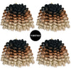 Synthetic Ombre Braiding Hair Jumpy Wand Curl Crochet Braids Hair Extension for Black Women Jamaican Bounce Curly Hair For Women