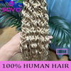 SOVO Honey Blonde Water Wave Human Hair Extensions 100 G Highlight P6/613 Natural Wet and Wavy Peruvian Curly Hair Weave Bundles