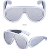 Oversized Wellen-Masken-Sonnenbrille Einteilige Damen-Sport-Y2K-Punk-Sonnenbrille für Damen 2024 Luxusmarke Steampunk-Brillen-Goggle