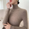 Damen Rollkragen-Basics Kaschmirpullover Herbst Winter Pullover 100% Merinowolle Strickwaren Damen Weicher schmaler Strick Neuer Top