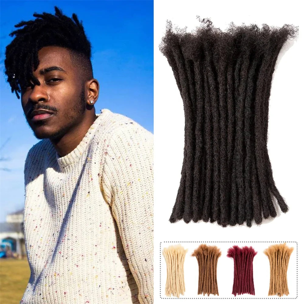 Dreadlock Extensions Loc Extensions Afro Kinky Dreads Extensions for Men/Women, Synthetic Dread Set Thick Soft Locs Extensions