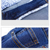 Business Men's Jeans Casual Straight Stretch Fashion Classic Blue Black Work Denim Trousers Male Brand Clothing