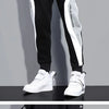 Autumn Men's Wide Loose Casual Pants Mens Patchwork Nine-point Sports  Elastic Rope Breathable Tie-foot Trousers