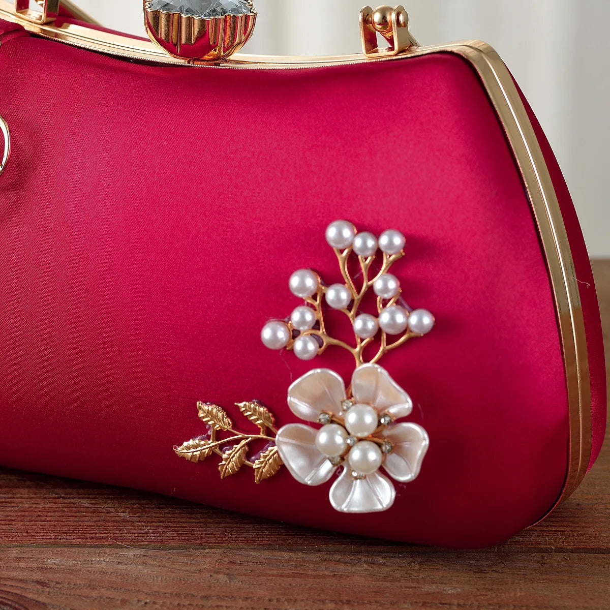 2025 Neue Damen Handgemachte Blumen Clutch Handtaschen Hochzeit Abend Geldbörsen Party Dinner Handtasche Für Damen 4 Farben