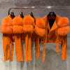 GO BALLISTIC YA Women Leather Jacket With Fur Sleeve Fashion Ladies Crop Jacket