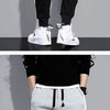 Autumn Men's Wide Loose Casual Pants Mens Patchwork Nine-point Sports  Elastic Rope Breathable Tie-foot Trousers