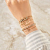 DOREMI Fat Bubble Slide Armband mit Initialen, voll mit Kristallbuchstaben, Damen-Namen, DIY-Schiebebuchstaben-Armbänder