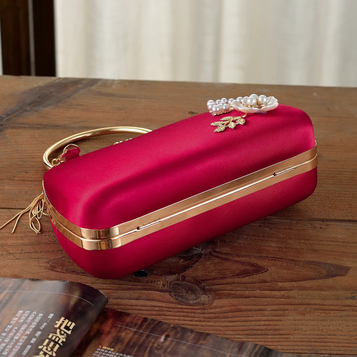 2025 Neue Damen Handgemachte Blumen Clutch Handtaschen Hochzeit Abend Geldbörsen Party Dinner Handtasche Für Damen 4 Farben