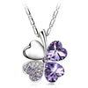 TRPOPSYN Crystal 4 Four Leaf Leaves Clover Pendant Necklaces Lover Birthday Gift Quality Fashion Jewelry Dropshipping Charm Girl