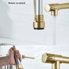 DQOK Black Brushed Spring Pull Down Kitchen Sink Faucet Hot & Cold Water Mixer Crane Tap with Dual Spout Deck Mounted