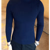 Mens Turtleneck Sweaters Winter Warm Knit Pullover Korean Cotton Solid Color Casual Slim Sweater Male Clothing Bottoming Shirt