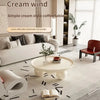 Nordic Combination Bedroom Coffee Table Simple Light Luxury Household Cream New Round Living Room Modern Small Apartment