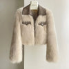 Spring and Autumn Korean Chic Polo Collar Loose Fur Coat Women Clothing Winter Coat Faux Fox Fur Plush Short Jackets Women Tops