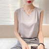 Silk halter V-neck sleeveless bodice Satin vest lace with beautiful back summer jacket with suit top