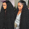 Mongolian Afro Kinky Curly Human Hair Bundles With Closure Deep Curly Hair Weave Bundles With Frontal Closure Hair Extensions
