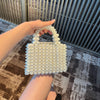 Edle Kristallperlen-Abendtasche Hochzeit Clutch mit Perlenkette Neue handgefertigte Perlenketten-Umhängetasche Handtasche Abendkleidtasche