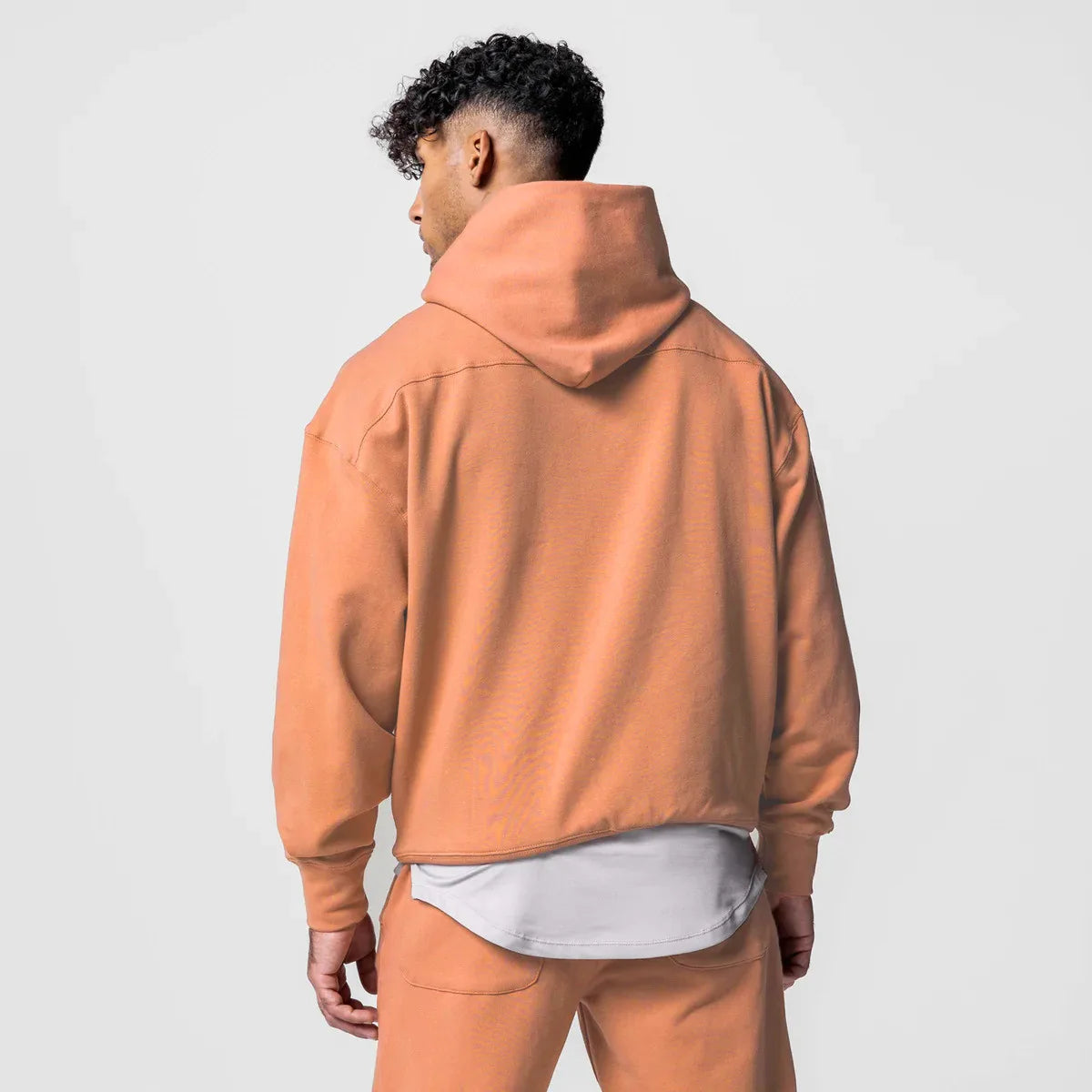 Men's Thick Cotton Training Sets Hoodie Casual Sports Pullover Hooded 2-piece Top with Pants Sweatshirts Gym Running Tracksuits