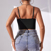 Sexy Lace French High End Design Sense Short Style Top Crop Top Off Shoulder Sleeveless Camisole 2024 Harajuku Korean Clothes
